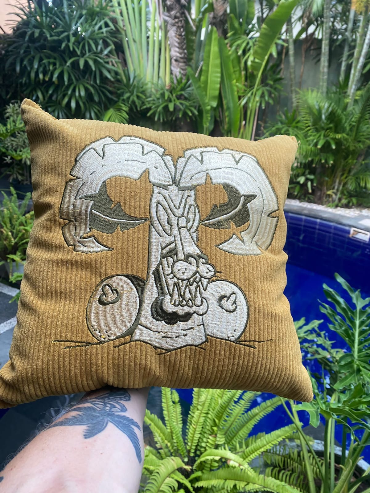 PREORDER Palm Tree Embroidered Pillow Covers