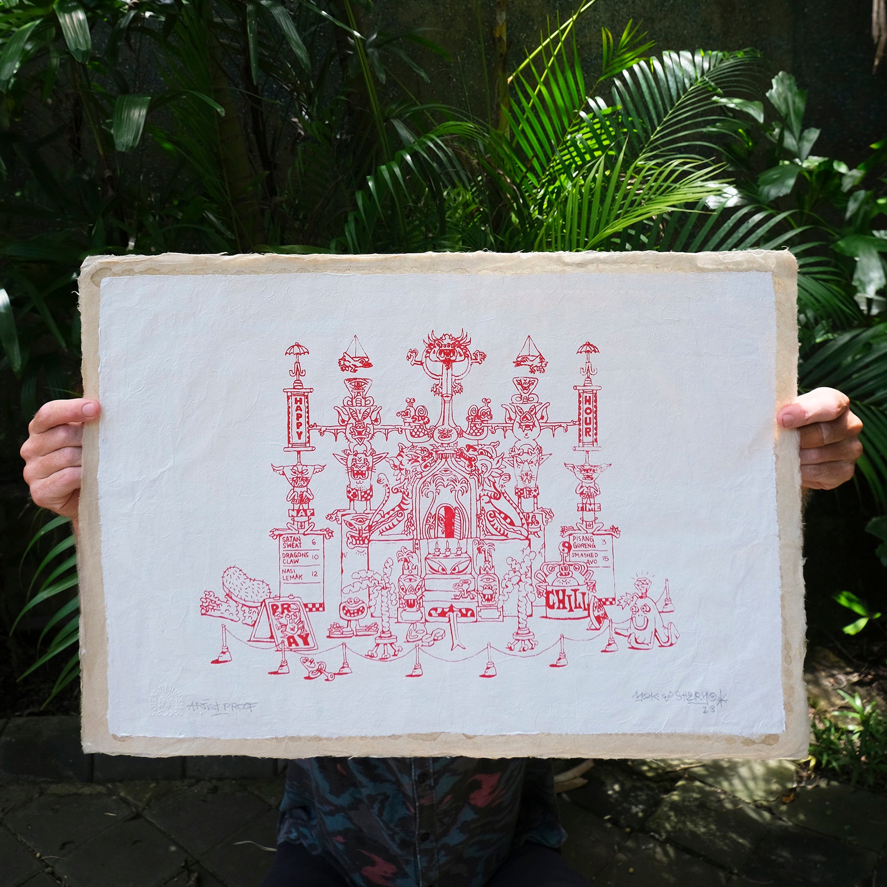 Temple  of Frivolous WIshes Art Print on Banana Paper